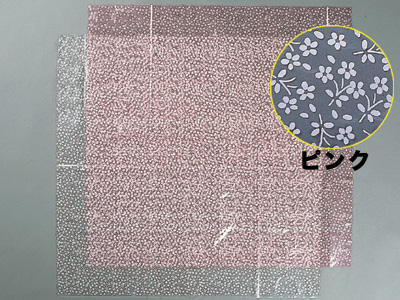 ポリ風呂敷 プチフラワー ピンク 900×900