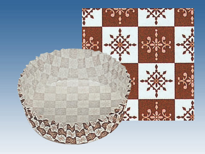 ペットカップ丸型 茶ブロック (60径×20H)