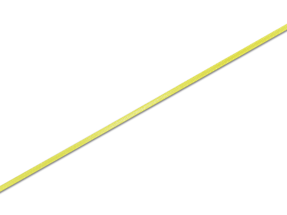 シングルサテンリボン 3mm幅×20m巻 黄色