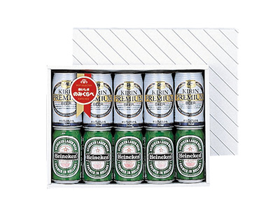缶ビール詰め合わせ箱（10本用）K-501