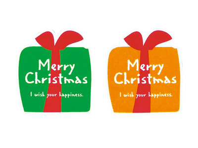 cotta シール クリスマスプレゼントBOX (2色×5片）