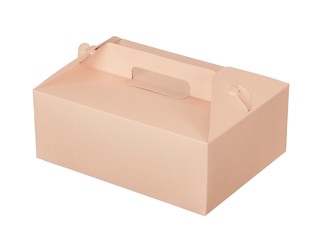 ケーキ箱 カラーHB ピンク 6×8
