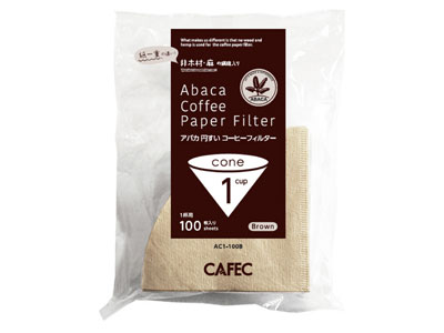 CAFEC アバカ円すいコーヒーフィルター AC1-100B