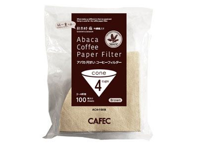 CAFEC アバカ円すいコーヒーフィルター AC4-100B