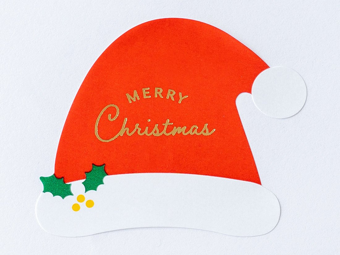cotta クリスマスシール サンタの帽子N(10片)