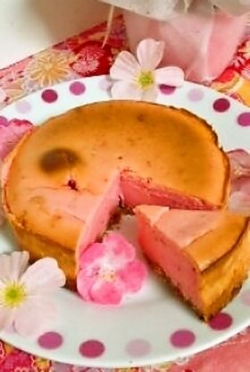 春のお菓子 桜ベイクドチーズケーキ すぱ お菓子 パンのレシピや作り方 Cotta コッタ