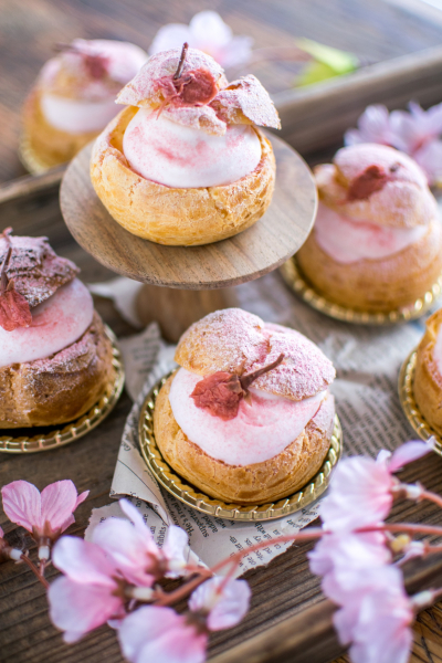 桜のシュークリーム Chiyo お菓子 パンのレシピや作り方 Cotta コッタ