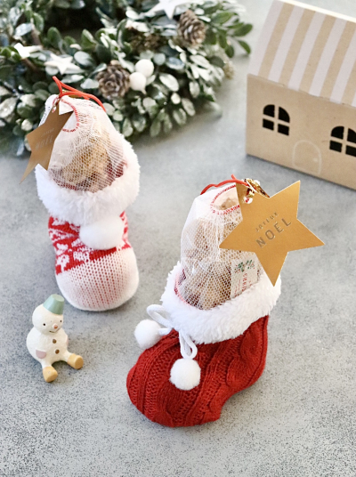 クリスマスブーツとお菓子の家~ドロップクッキー(コーンフレーク&ナッツ)