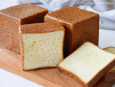 キューブ食パン型で作る♪フィナンシェ食パン