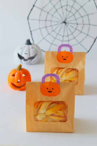 かぼちゃパンのハロウィンラッピング