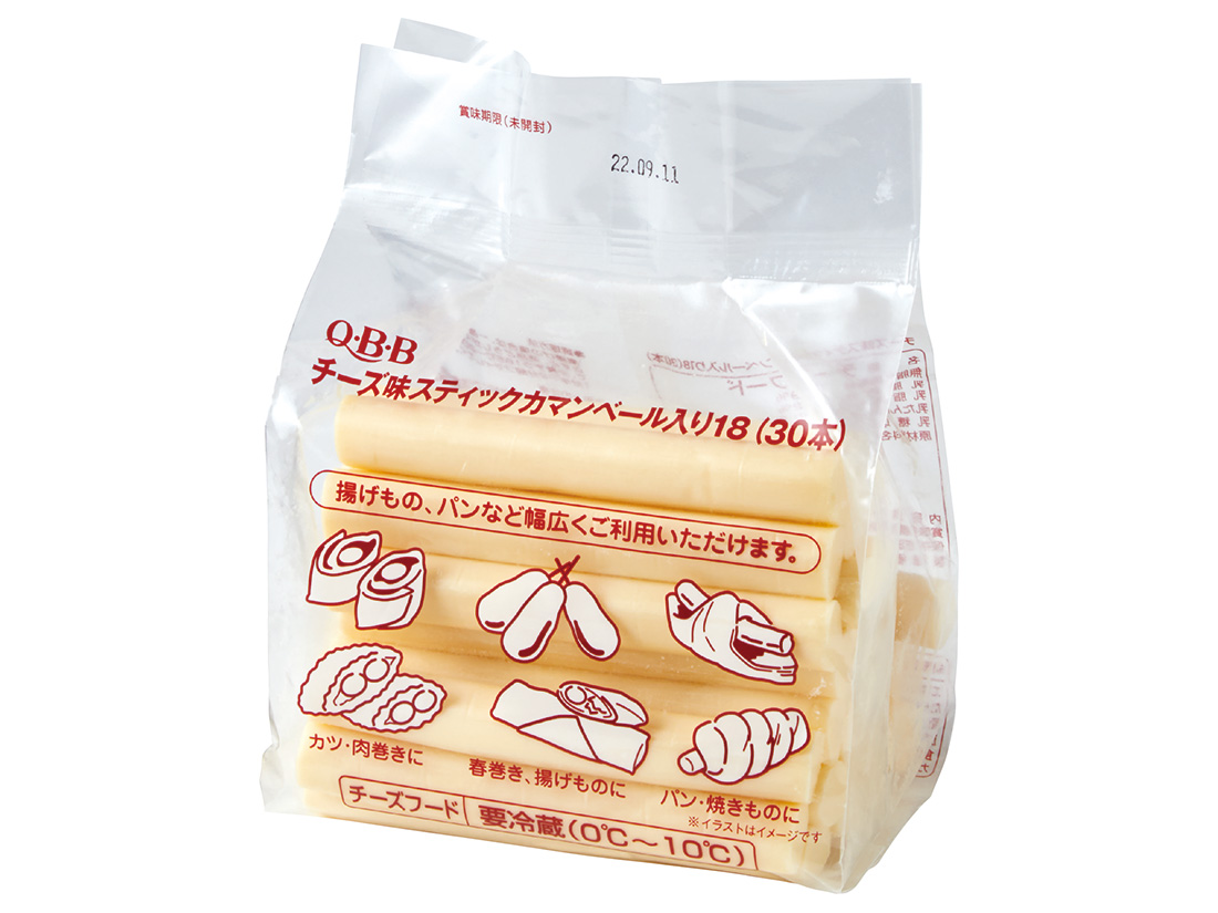 冷蔵 Q・B・Bチーズ味スティックカマンベール入り181(30本) | その他のチーズ | お菓子・パン材料・ラッピングの通販【cotta＊コッタ】