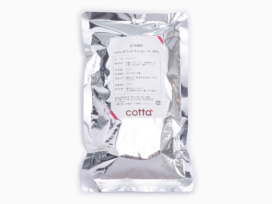冷蔵便 cotta ホワイトチョコレート 300g | ホワイトチョコレート ～500g | お菓子・パン材料・ラッピングの通販【cotta＊コッタ】
