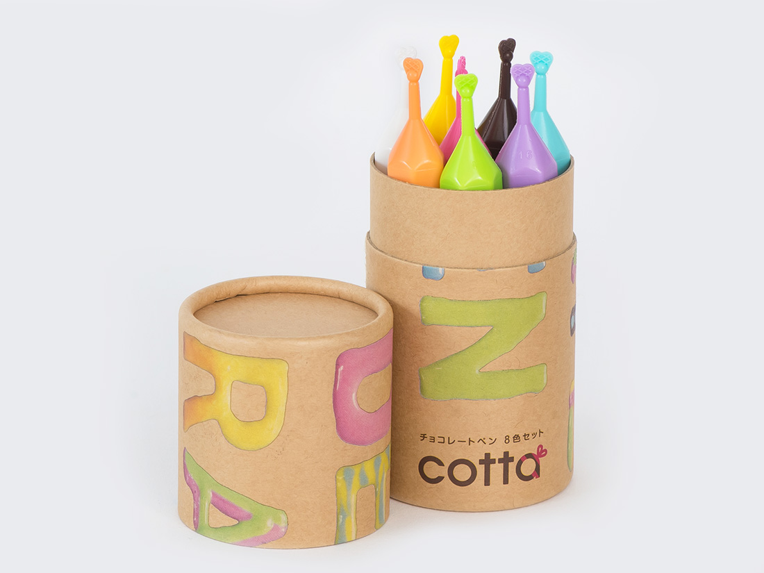 cotta デコれーとペン（速乾性タイプ）8色セット 速乾タイプのチョコレートペン お菓子・パン材料・ラッピングの通販【cotta＊コッタ】