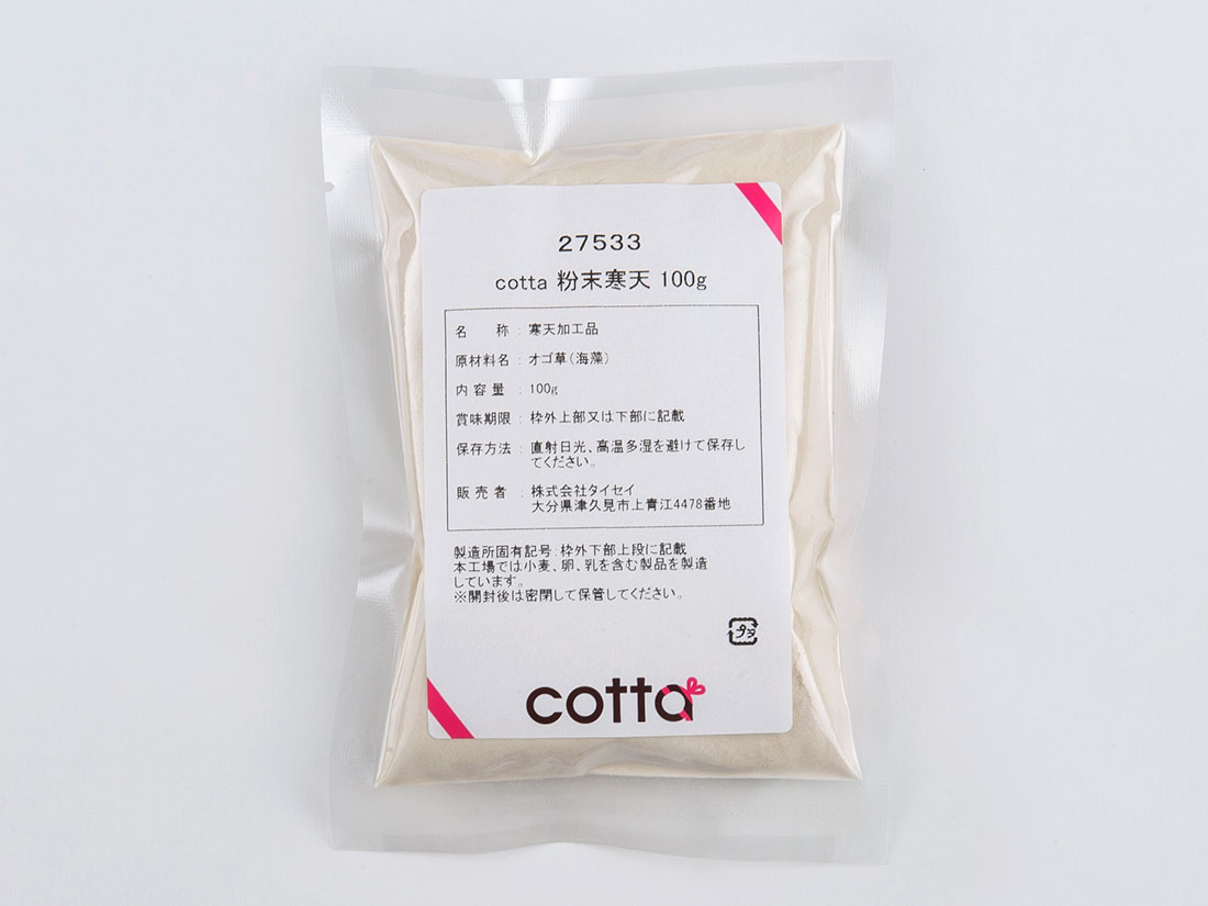 cotta　寒天　お菓子・パン材料・ラッピングの通販【cotta＊コッタ】　粉末寒天　100g