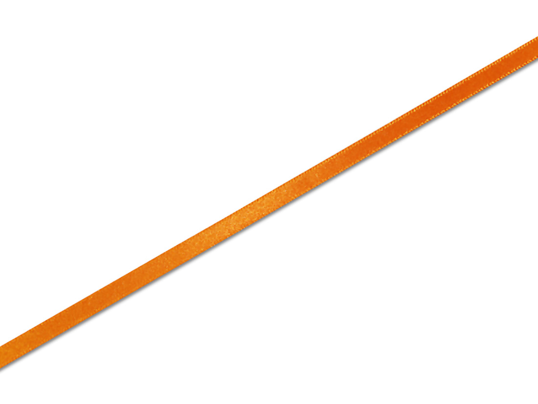 シングルサテンリボン 6mm幅×20m巻 オレンジ