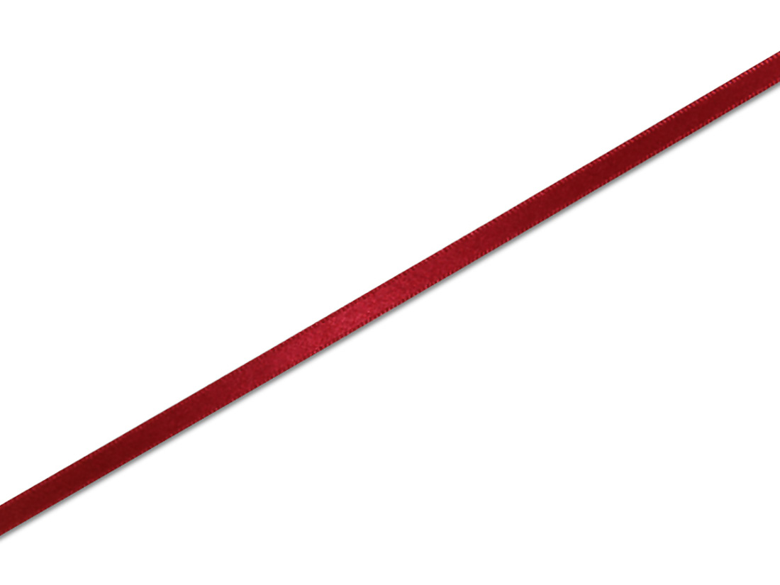 シングルサテンリボン 6mm幅×20m巻 濃赤