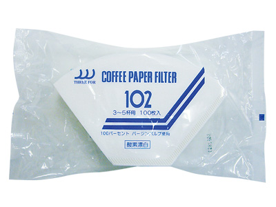 スリーフォーコーヒーフィルターNO-102(3～5人用)100枚