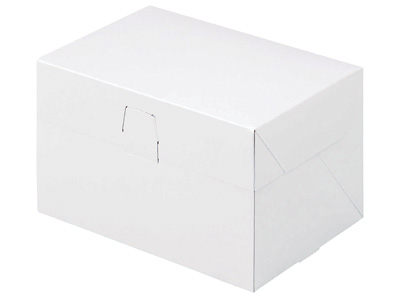ケーキ箱 ロックBOX 105-ホワイト 3.5×5