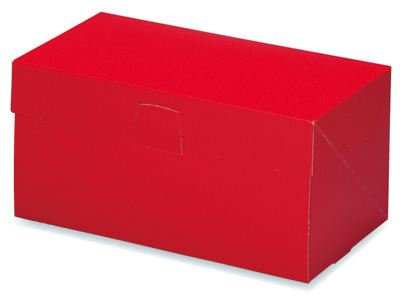 パッケージ中澤 ケーキ箱 ロックBOX 105-レッド 3.5×7