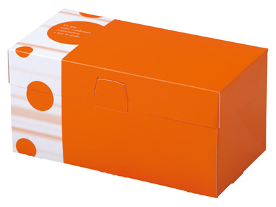パッケージ中澤 ケーキ箱 ロックBOX 105-アプリコ 3.5×7