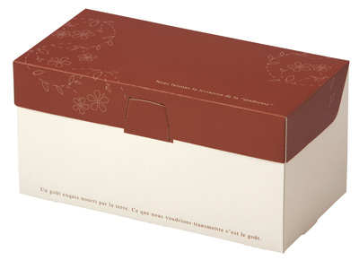 ケーキ箱 ロックBOX 105-ステッチ 3.5×7