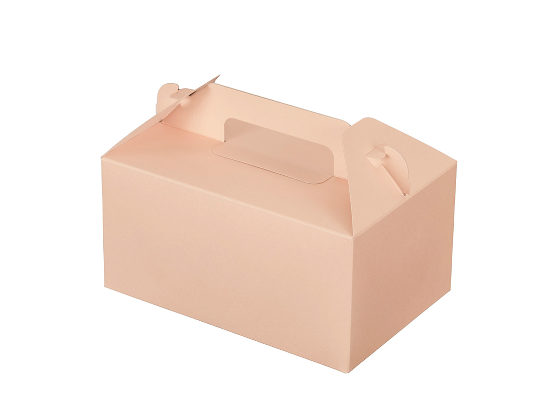 ケーキ箱 カラーHB ピンク 4×6
