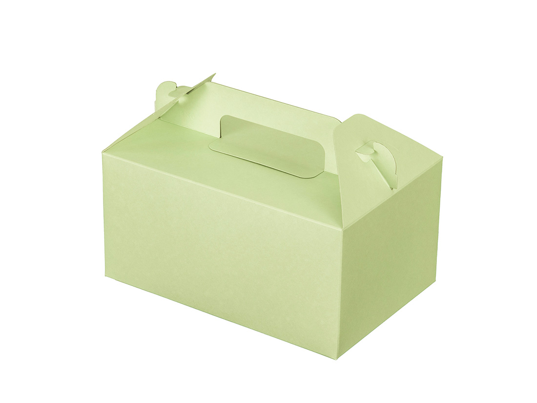 ケーキ箱 カラーHB グリーン 4×6