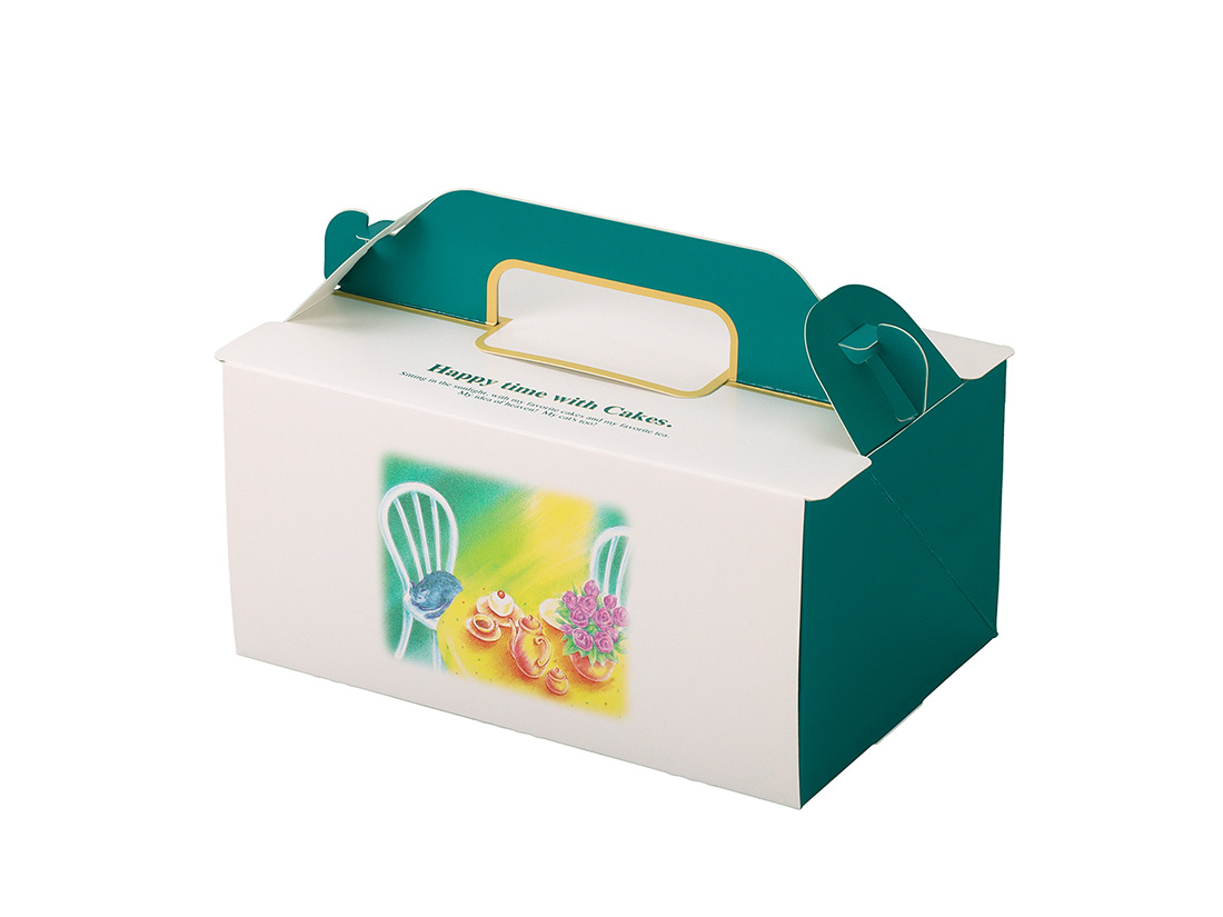 パッケージ中澤 ケーキ箱 OPL-ハピータイム 4×6