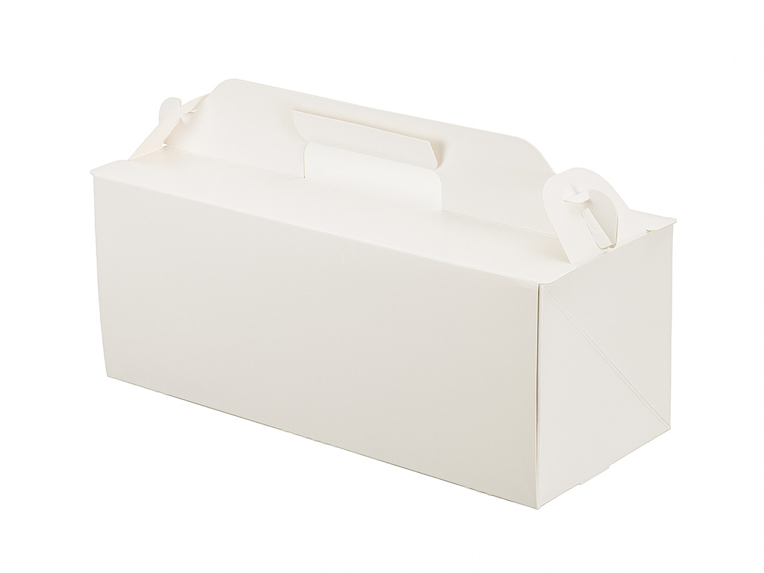 ケーキ箱 105OPL-ホワイト 3.5×8.5 | 手提げケーキ箱 | お菓子・パン材料・ラッピングの通販【cotta＊コッタ】