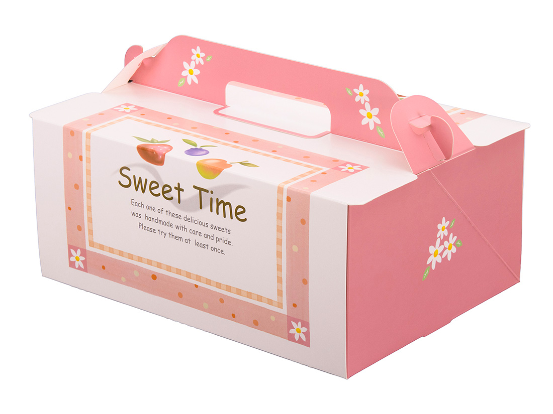 ケーキ箱 105OPL-スウィート 6×8 | 手提げケーキ箱 | お菓子・パン材料・ラッピングの通販【cotta＊コッタ】