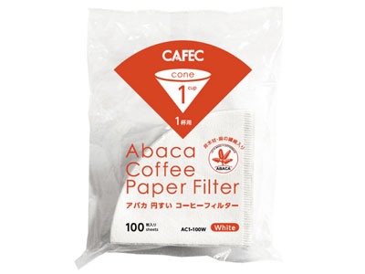 CAFEC アバカ円すいコーヒーフィルター AC1-100W