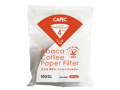 CAFEC アバカ円すいコーヒーフィルター AC4-100W