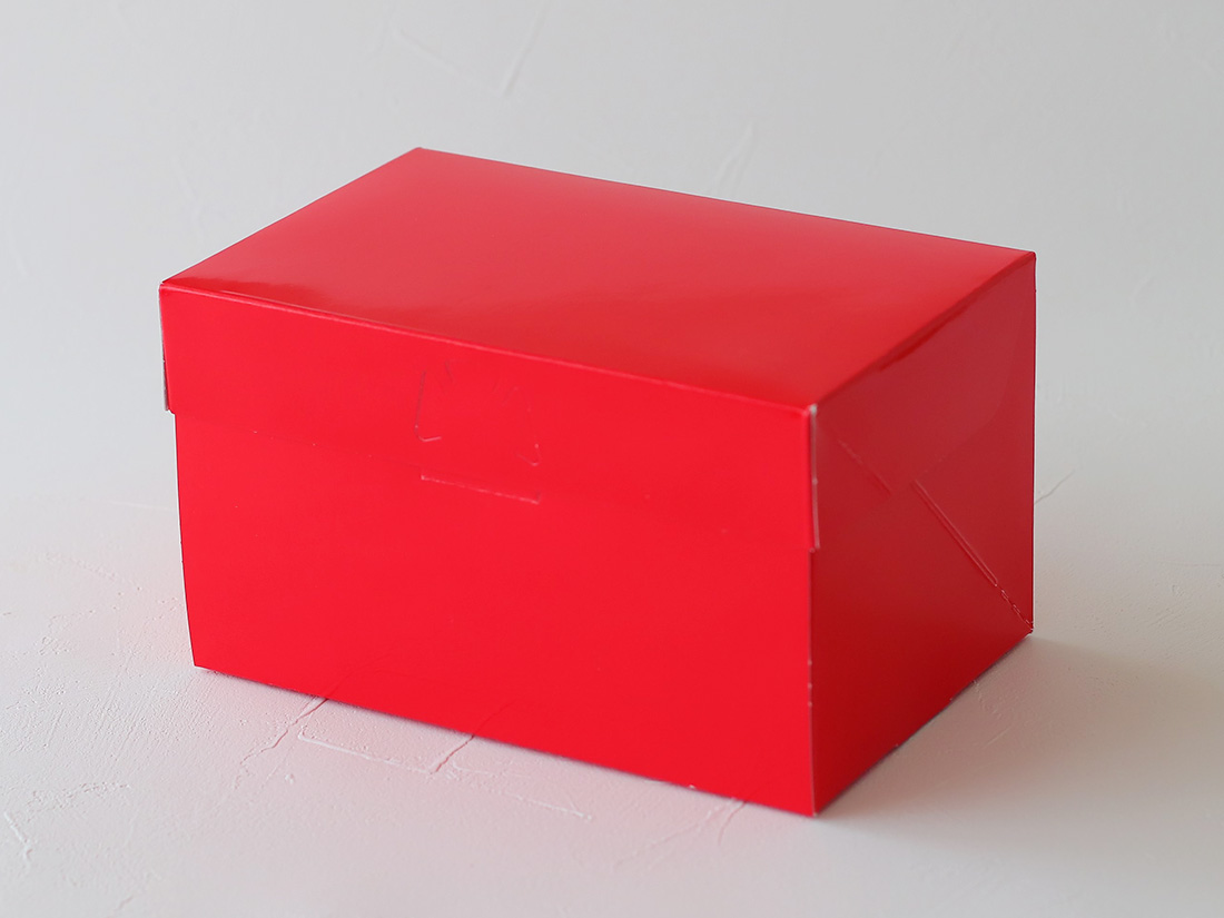 パッケージ中澤 ケーキ箱 ロックBOX105 レッド 4×6