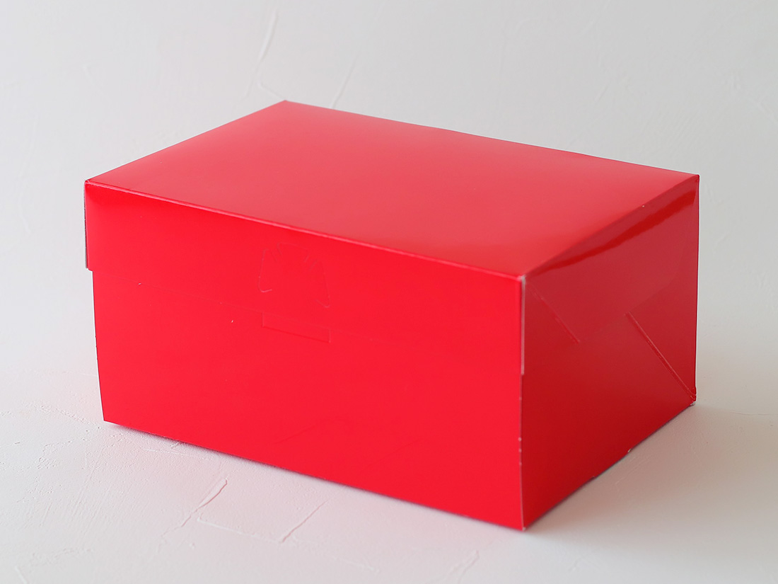 パッケージ中澤 ケーキ箱 ロックBOX105 レッド 5×7