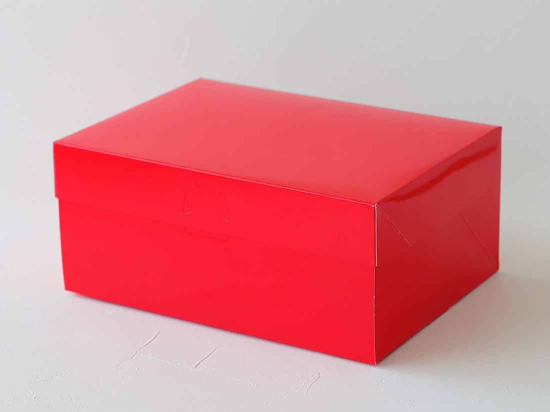 パッケージ中澤 ケーキ箱 ロックBOX105 レッド 6×8