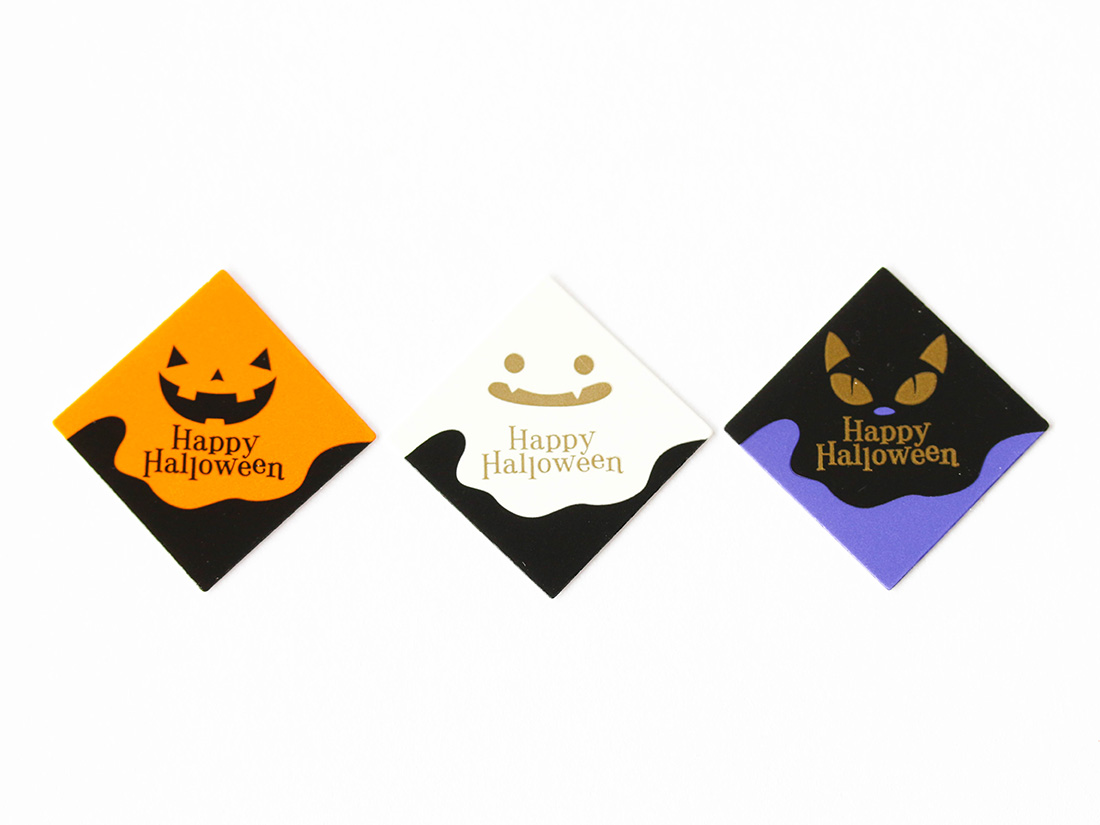  ケーキピック  かぼちゃ&おばけ&ねこ(3柄×5片) 