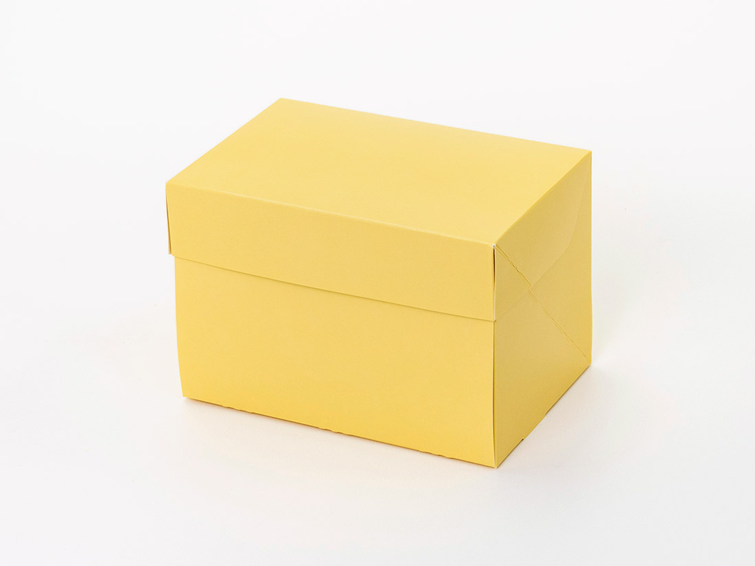 パッケージ中澤 ケーキ箱CP 105 イエロー 3.5×5