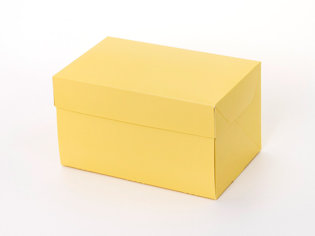 パッケージ中澤 ケーキ箱CP 105 イエロー 4×6
