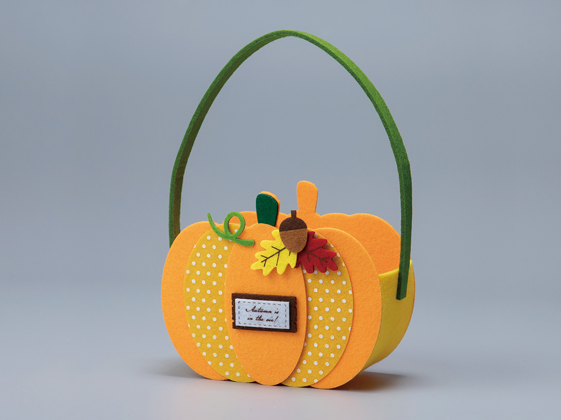 フェルトバッグ ドットかぼちゃ ハロウィンのギフトバッグ・手提げ袋 お菓子・パン材料・ラッピングの通販【cotta＊コッタ】
