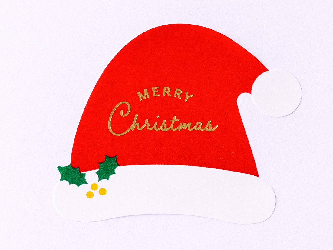 cotta クリスマスシール サンタの帽子(10片)