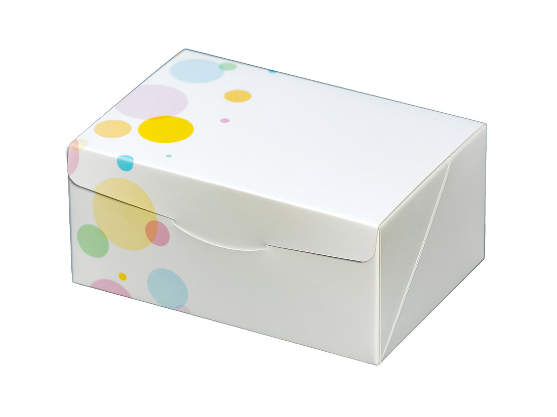 パッケージ中澤 ケーキ箱 プチケーキ ドロップ 6ヶ用(トレーなし)