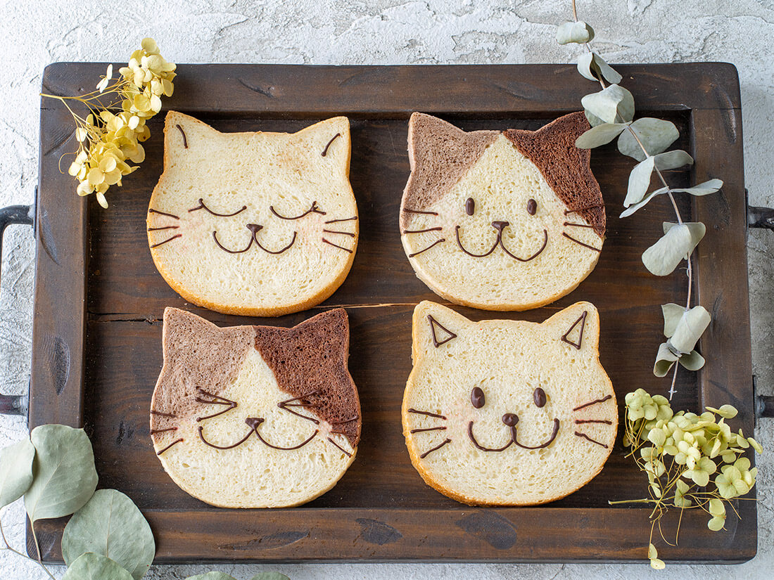 【cotta手作りキット】ミックス粉で簡単!三毛猫パン